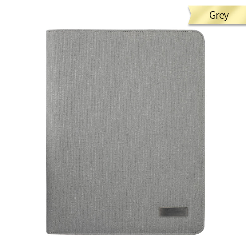 Wireless Charging Padfolio Gray color with USB flash driver