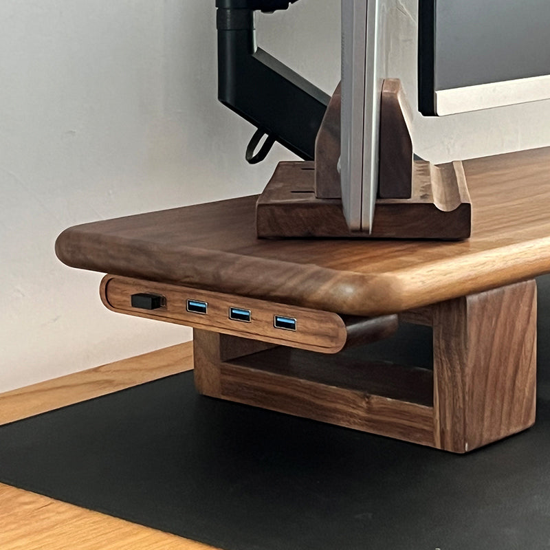 side view of walnut USB3.0 extender