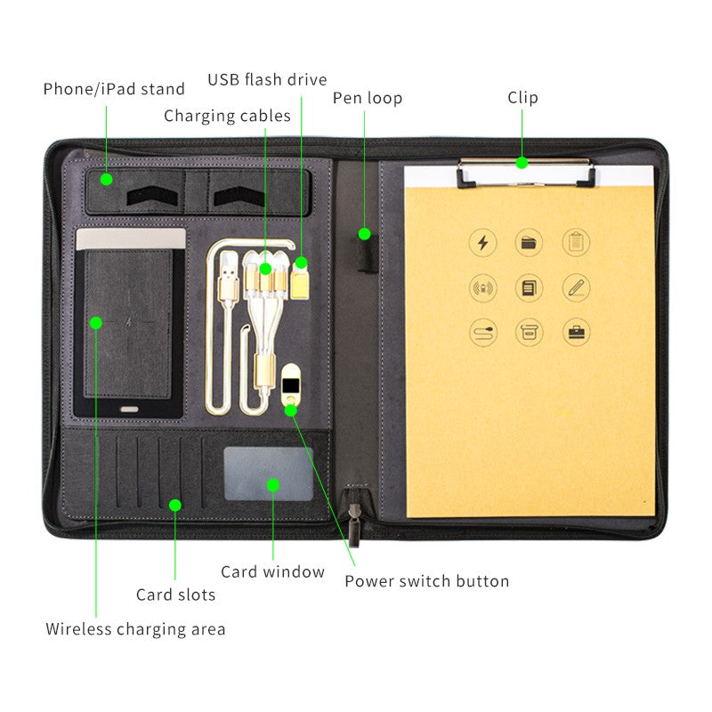 Wireless Charging Padfolio Layout