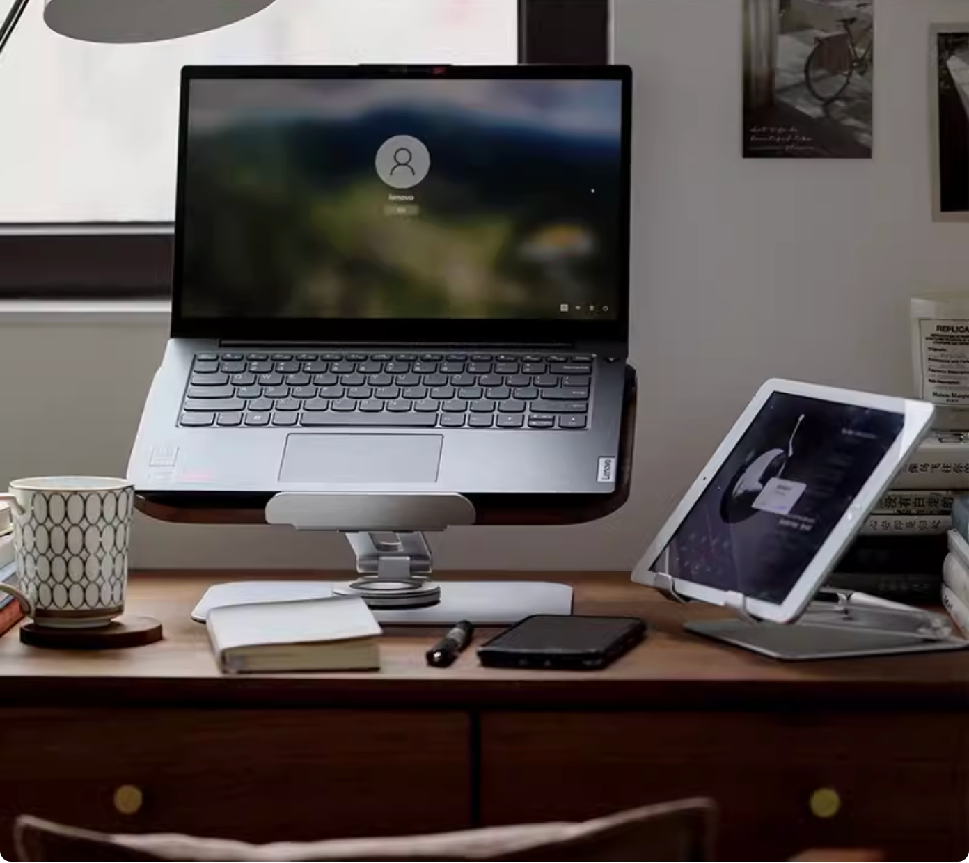 walnut laptop dock