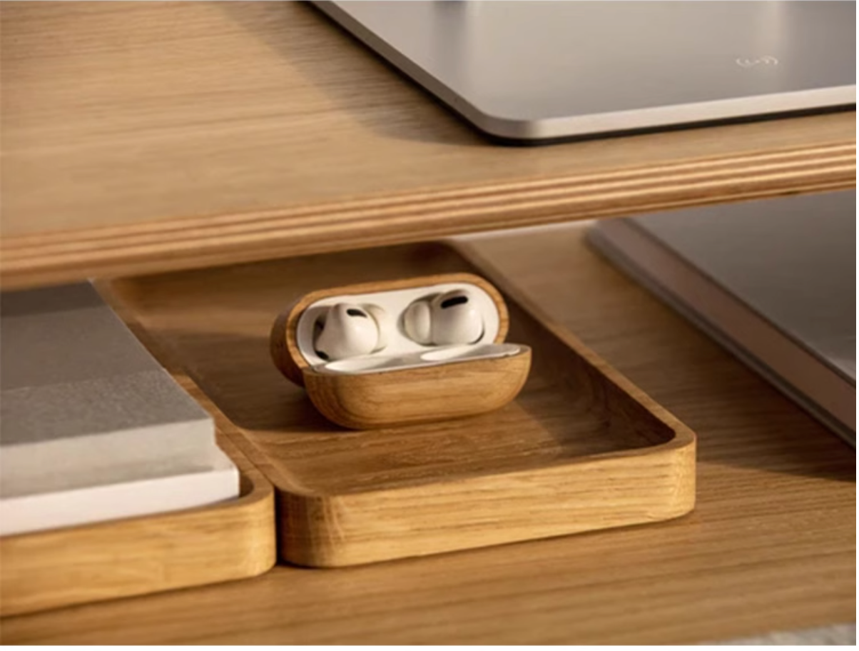 red oak desk tray